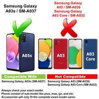 Vibecover tanak futrola kompatibilna za Samsung Galaxy A03S SM-A037, ukupna zaštitna zaštita Fle TPU, leptir transparentno