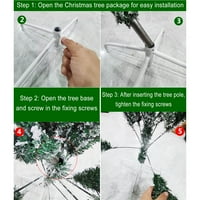 Matoen božićno drvce 1.96ft - Snježna pahuljica, a umjetni borovi Božićno drvce sa metalnim postoljem,
