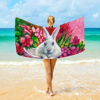 Udobne uskršnje zeko uzorak Žene Djevojke Pokloni ručnik za plažu Kupaonica Ručnik za ručnik za kućne