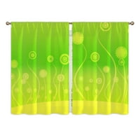 Goory Kuhinjske zavjese Modern štap džep prozor zavjese limunske kriške domaće dekor kratki panel zeleni
