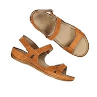 Leisure Hollow Summer 0pen TOE Udobne ženske sandale za vanjske žene žute veličine 4.5