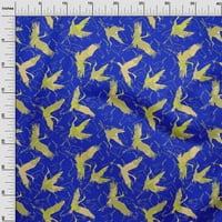 Onuone pamučna kambrička ljubičasta plava tkanina azijska japanska ptica DIY odjeća pretežna tkanina