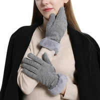 Rukavice Topla Ženska hladnoća za hladnoću Bowknot Tourching ekrane zadebljane rufne rukavice