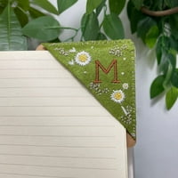 Personalizirani ručni izvezeni ugao Bookmark Slatko cvjetno slovo osjetilo oznake