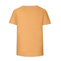 Gaecuw Slatke prevelike majice za žene Bluze s kratkim rukavima T majice Redovni fit pulover majice
