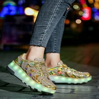 Dječaci Djevojke Sportske cipele remenice svjetlosne cipele LED dvostruki točkovi Ležerne prilike na otvorenom