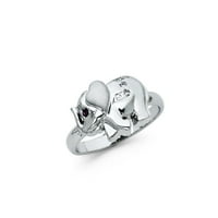 Dragulji Lu Sterling Silver CZ Cubic cirkonijska elefanta modna godišnjica životinjskog prstena veličine 9