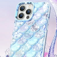 Nalacover Glitter Case za iPhone Pro, sirena Dizajn skale Sparkle sjajni Bling TPU Shock otporni na