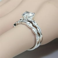 Prsten za žene Srebrni delikatni dizajn set Diamond Modni lagani luksuzni dijamantski dizajn visokog