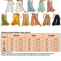Abtel Women Loot Fit svakodnevne pantalone za haljine dame hlače široka noga Palazzo Pant Boho Solid