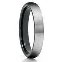 Crni volframovi prsten, srebrni prsten za volfram, zaručni prsten, volfram karbidni prsten, srebrni volfram