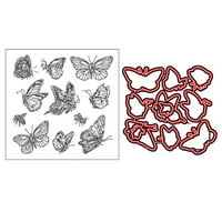 Pečat za brtvu leptira sa rezanjem metala umire set Stencila DIY Scrapbooking Embossing Photo Album Decor papirna karta zanat