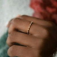 Xinqinghao modni prsten Elegantne žene za vjenčanje zaručničke zabave Je nakit veličine5- zlato c