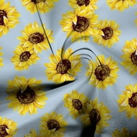 Dječje djevojke za djevojke Sandress Cute Sunflower Ispiši ljeto bez rukava za odmor, haljina za odmor