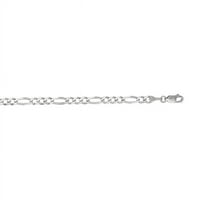 Kraljevski lanac Wfig100- u. 14k bijeli zlatni figaro lanac s kopčom za jastog