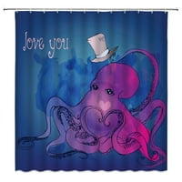 Crtani apstraktni ocean životinje hobotnice sirene tentaklo tuš za sadi za tuširanje kupatila zavjesa