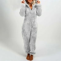 Zgušnjava pahuljasti ženski s kapuljačom dugih rukava pidžama zimska topla Rompe Sleep odjeća 2206p