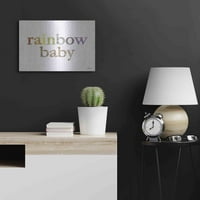 Luxe Metal Art 'Rainbow Baby' Yass Naffas dizajni, metalna zidna umjetnost, 24 x16