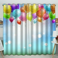 Slavi baloni Confetti zamračenje prozora za zavjese za zavjese za zavjese Dva komada