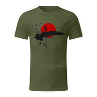 Zuwimk majice za muškarce, muški kratki rukav Crew Crt PIMA pamučna majica vojska zelena, xxl