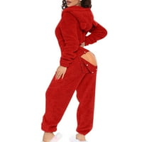 Lemmjia Ljeto pidžama za Women Plus veličine Ženska zimska 3D uši zaklopljeni poklopac Funkcionalni kostim sa zatvaračem prednjeg salona za salon komforan kapuljača