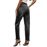 Oalirro traperice za žene visoko struk rastezljive crne hlače za žene xxl