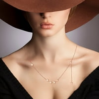 ZTTD dame ogrlica modna specijalni dizajn Diamond sjajni ogrlica od titanijum čelične klabicle u križnu