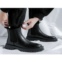 Mens Chelsea Boot Pull na kratkim platformama za čizme čizme za gležnjeve protiv klizanja zimske cipele