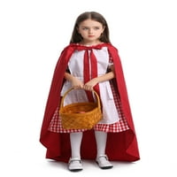 Gwiyeopda roditelj-dijete crvena jahačka kapuljača cosplay odjeća crvena plata otisnuta uzorka + Kerchief