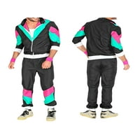 80-ih 90-ih Hip hop kostimi za muškarce i žene, retro trenerke, patchwork dugih rukava dugačke hlače