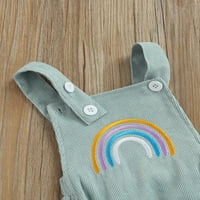 TheFound Newborn Baby Girl Summer Romas novorođenče Rainbow Print Suspender BodiSuit Toddlers Remep