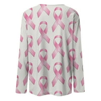 Svestrani stil, savršeno fit gameway garderobe spaja za žene Ženska modna casual Longslive Print Okrugli vrat Pulover Top bluza Multi-color m