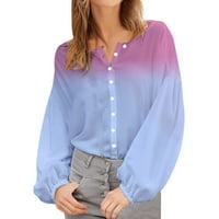 Ženske košulje Okrugli vrat Proljeće Ljeto Novo Ležerne prilike Labavi puff rukavi moda Grintne bluze