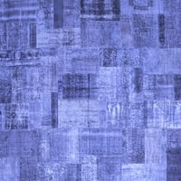 Ahgly Company Indoreni pravokutnik patchwork plave prelazne prostirke, 7 '9 '