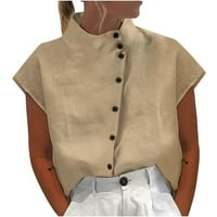 Ženski gumb Posteljina vrhova majica s visokim vratom majice sa rukavima Ležerne prilike Ležerne bagere