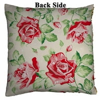 Crvene ruže na svjetloj dizajnu Reverzibilni sireni jastuk za jastuk za uređenje kućica