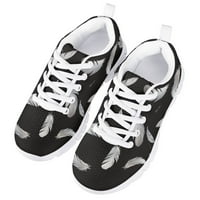 Pzuqiu pero crne tenisice za djecu Dječje veličine lagane mrežice Atletska tekuća cipela Udobne hodanje