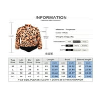Žene Leopard Print Dugi rukav V Crt Bodysuit Tops bluza