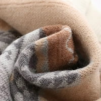 Retro ženski džemper vrhovi dame jesen i zimski bolokinje s dugim rukavima okrugli vrat Ležerni temperament Pleteni džemper od pukotine