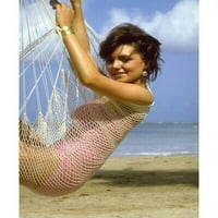 JOANNE WHALLEY 1980. PIN-UP Pose u kupaćim kostima na plaži fotografiju