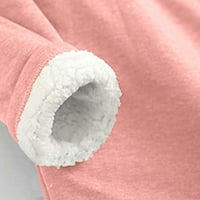 Dukseli od runa za žene Zimska topala nejasna pulover Crewneck Solic COLL COLOR DESETERS Loungewear