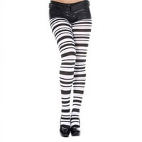 Muzičke noge 7022-crno-bijelo crno-bijelo prugaste rezano pantyhose, crno-bijelo