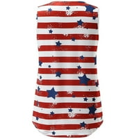 4. jula Košulje za žene za žene Američki američki zastava Grafički patriotski vrhovi tenkova košulje