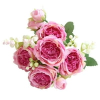 yubnlvae snopovi umjetni božurski cvijeće ruže kućne zabave vjenčani ukrasni ruže Bouquet kućni dekor