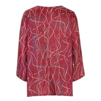 Safuny popust Ženski vrhovi pulover cvjetni print majica Comfy casual plus veličina odjeća Dressy Loose