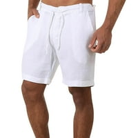 Guvpev muški sportski pojas džep pamučni posteljina casual labav kratke hlače Ležerne prilike za jogging