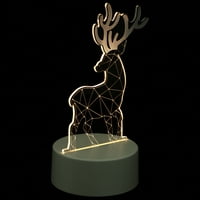 Kreativna 3D lampica jelena Jedinstvena 3D noćna svjetlos