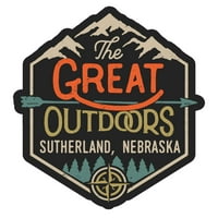 Sutherland Nebraska The Great na otvorenom dizajn naljepnica vinilne naljepnice