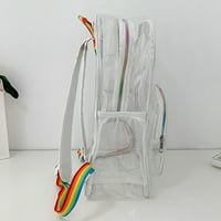 Biayxms New Style Prozirni ruksak Clear ruksak Teška velika torba za posao, Sportski događaji, putovanja