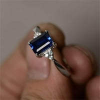 WEFUESD Prstenovi nakita za žene Žene Ring Sterling Silver Rainbow Angažovanje vjenčanih prstenova boja